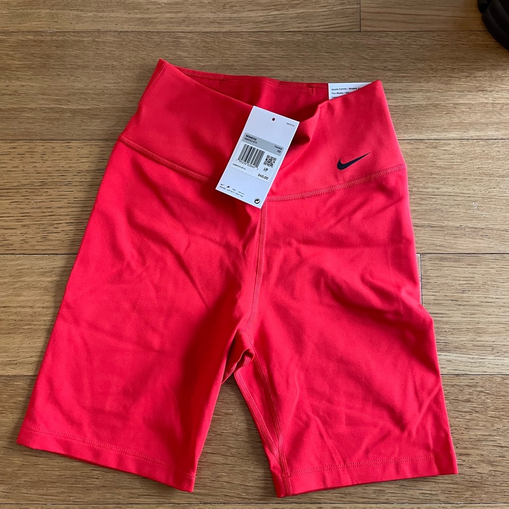 Brand new Nike biker shorts, color red